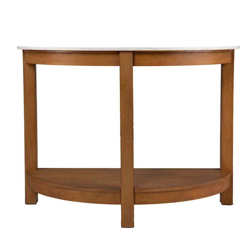 Table console à deux niveaux en bois naturel Carmona de SEI Furniture