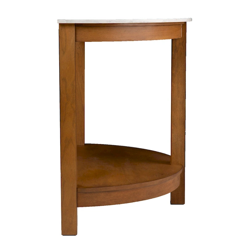 Table console à deux niveaux en bois naturel Carmona de SEI Furniture