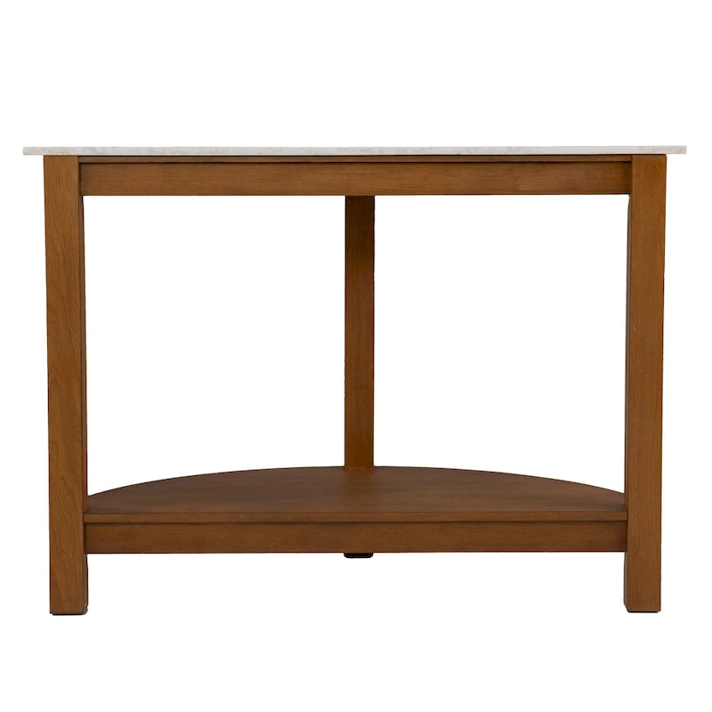 Table console à deux niveaux en bois naturel Carmona de SEI Furniture