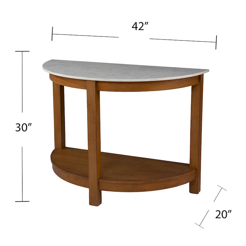 Table console à deux niveaux en bois naturel Carmona de SEI Furniture