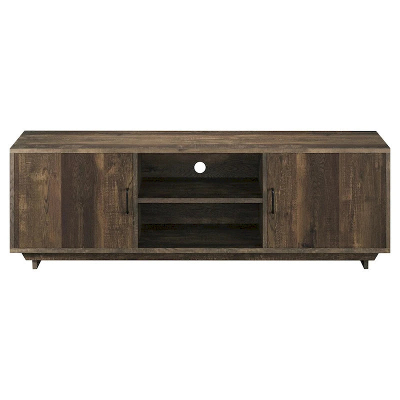 Meuble TV de rangement multifonctionnel Vell Rustic Oak de 63 pouces par Furniture of America