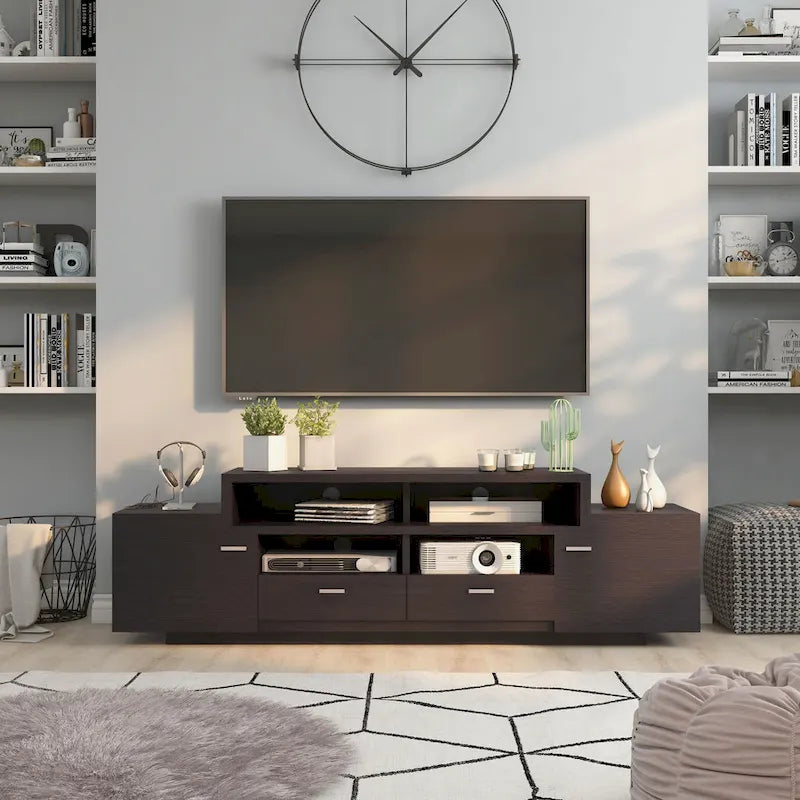 Meuble TV contemporain multifonctionnel Merc par Furniture of America