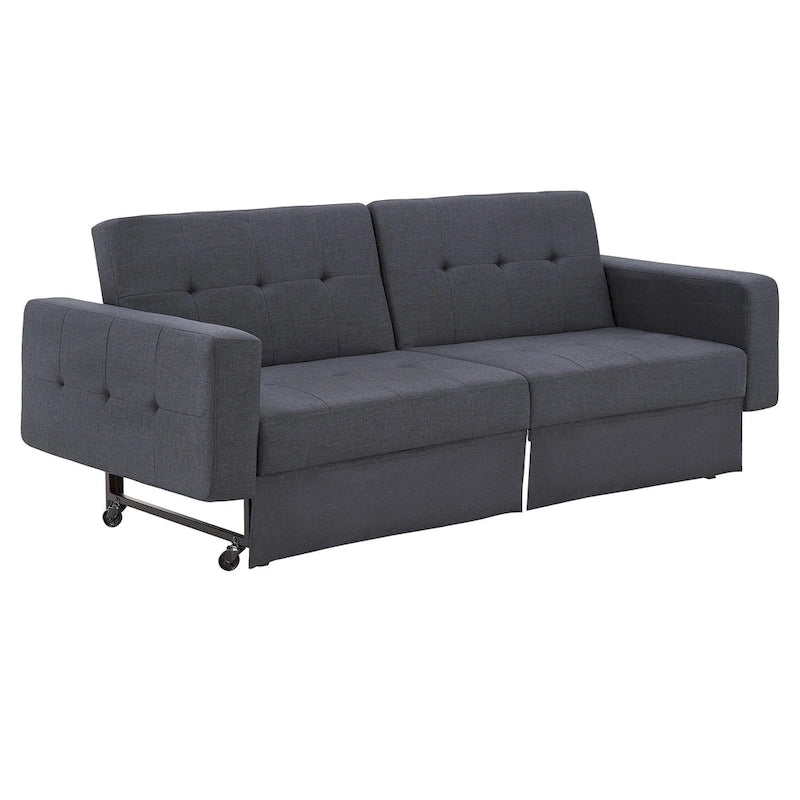 Canapé futon convertible Palatka Full 80 large en tissu capitonné par iNSPIRE Q Classic