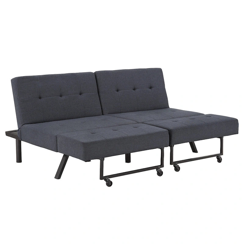 Canapé futon convertible Palatka Full 80 large en tissu capitonné par iNSPIRE Q Classic