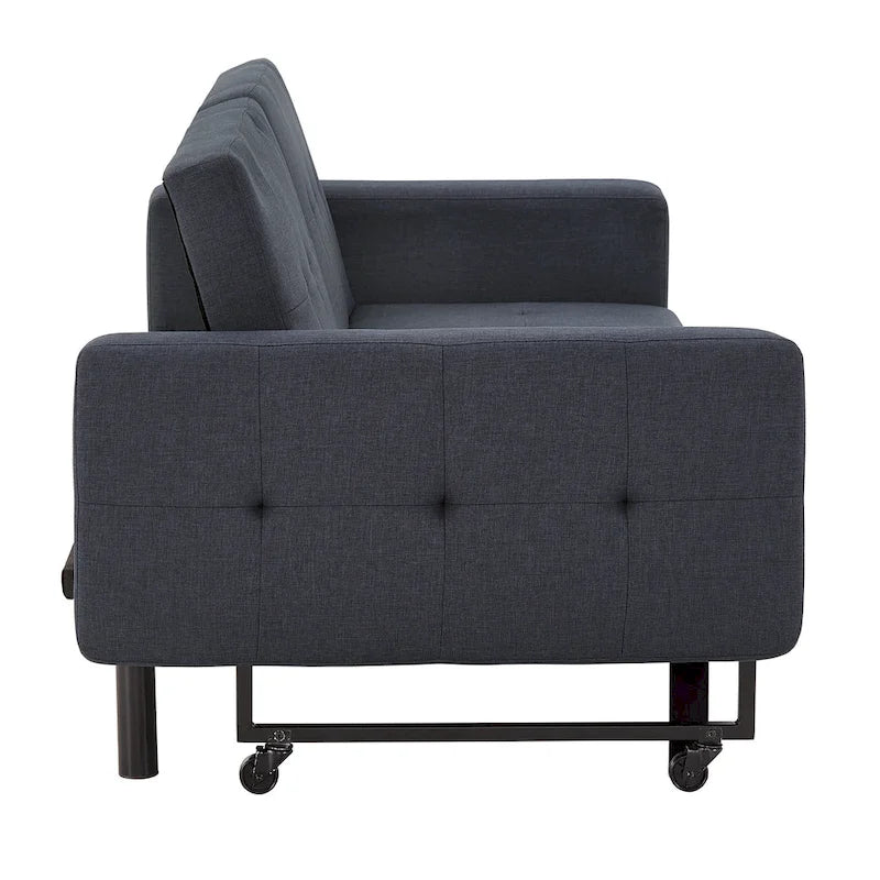 Canapé futon convertible Palatka Full 80 large en tissu capitonné par iNSPIRE Q Classic