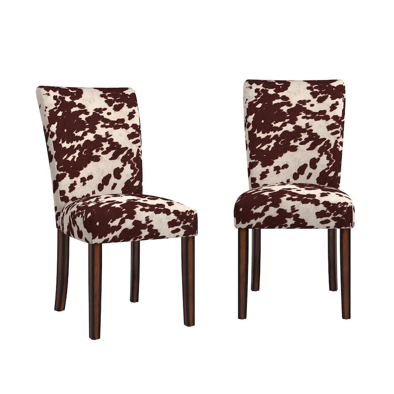 Chaises de salle à manger Parsons en cuir de vachette Dinant (lot de 2)