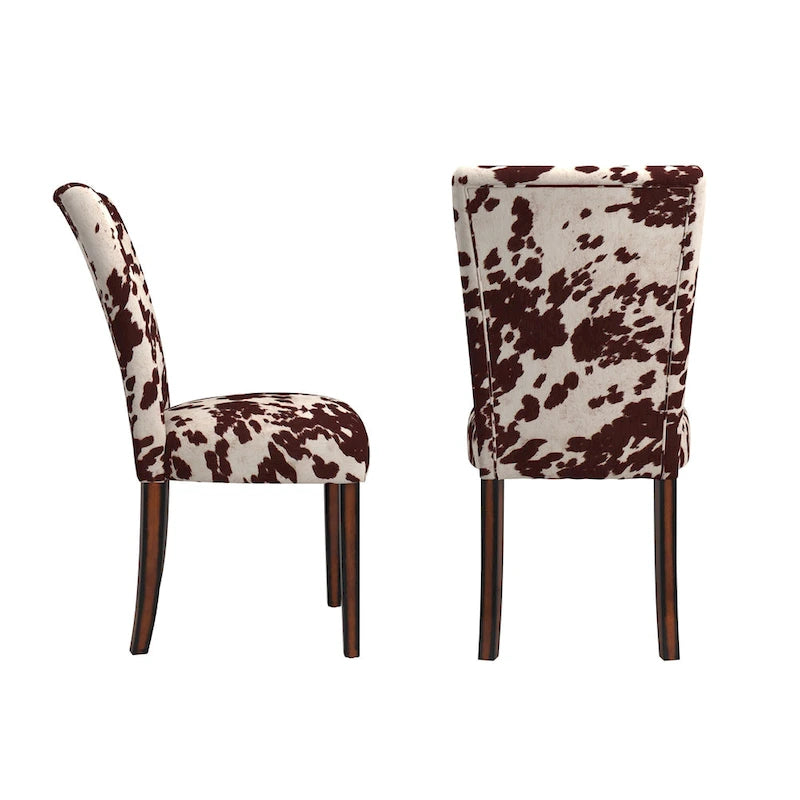 Chaises de salle à manger Parsons en cuir de vachette Dinant (lot de 2)