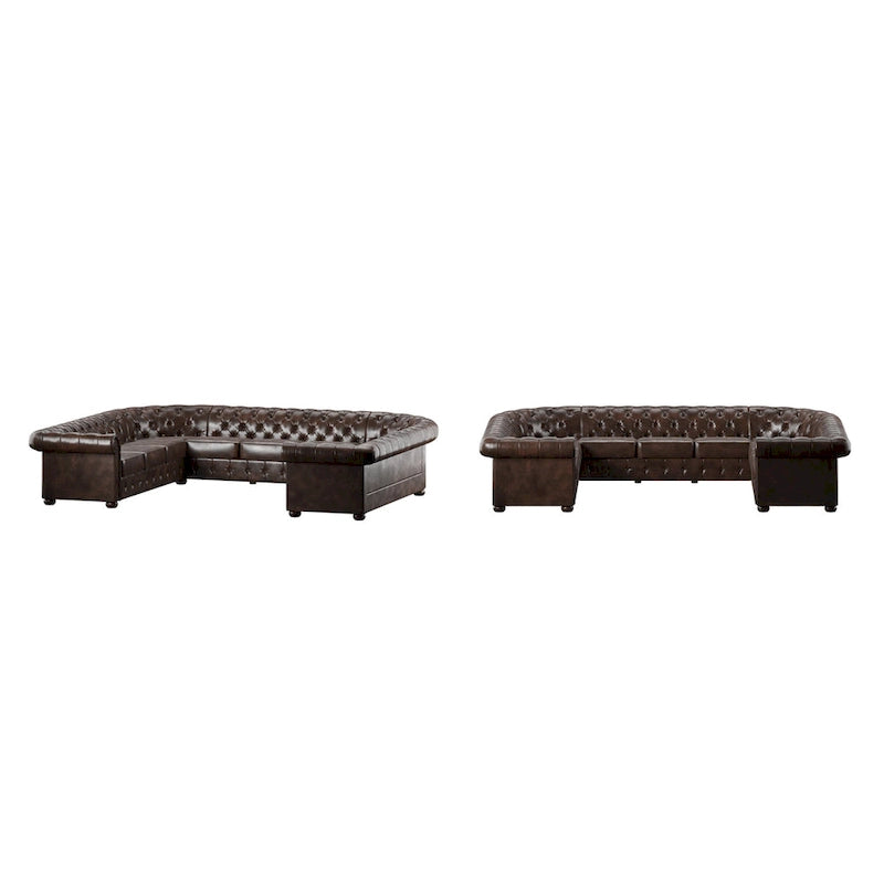 Canapé d'angle en U 11 places Chesterfield Gdansk