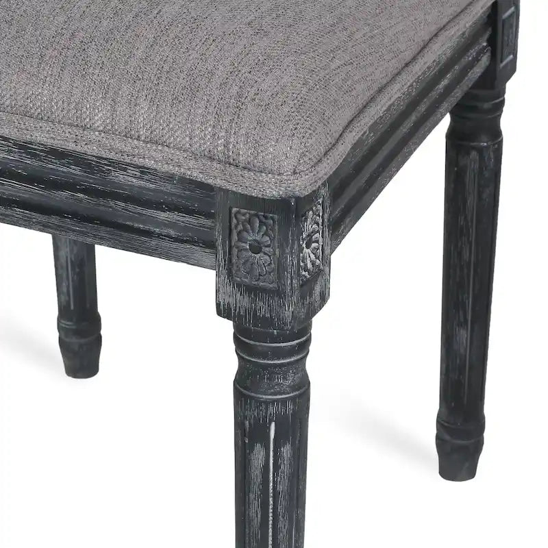 Chaise de salle à manger rembourrée Regina en bois et rotin de style champêtre (lot de 6) par Christopher Knight Home
