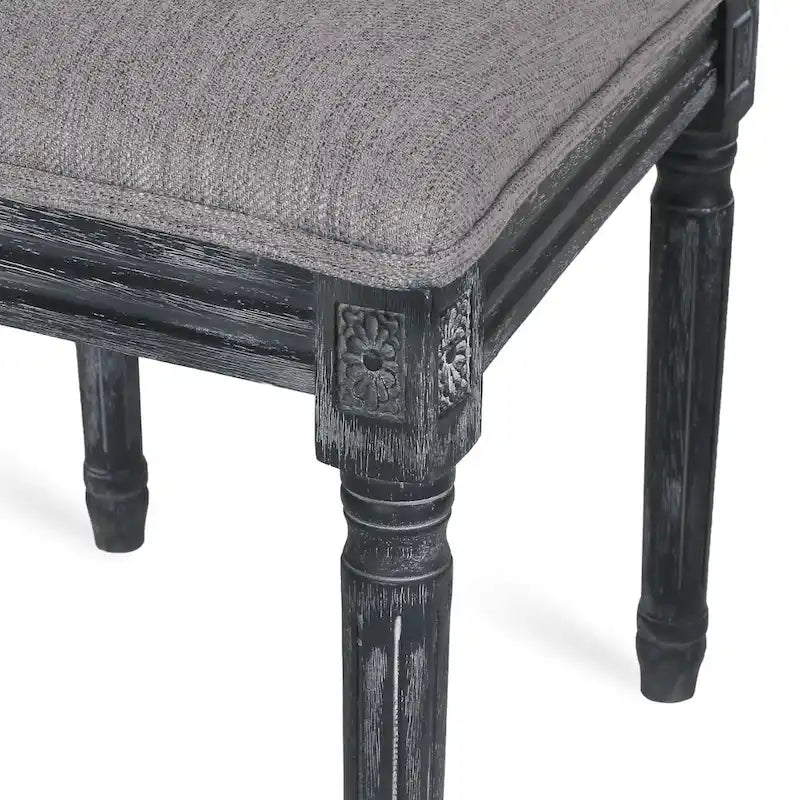Chaise de salle à manger rembourrée Regina en bois et rotin de style champêtre (lot de 6) par Christopher Knight Home