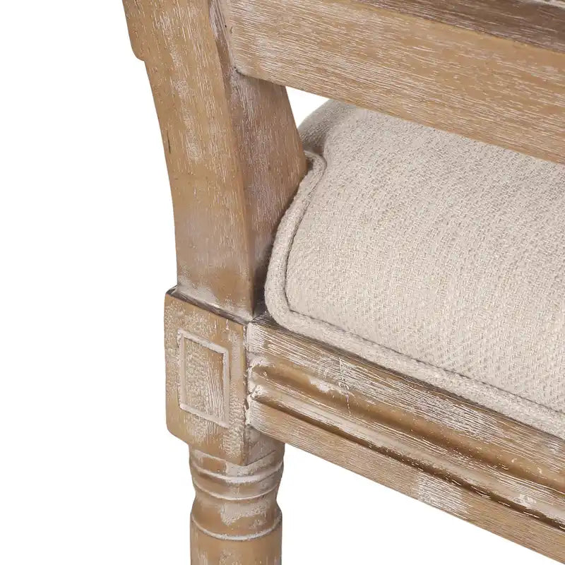 Chaise de salle à manger rembourrée Regina en bois et rotin de style champêtre (lot de 6) par Christopher Knight Home