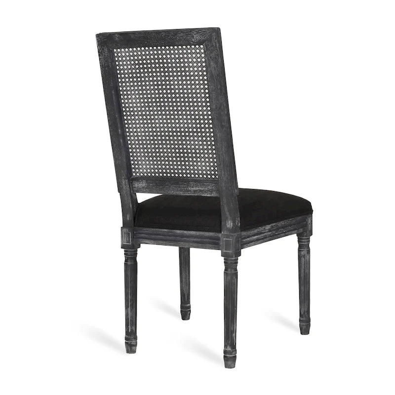 Chaise de salle à manger rembourrée Regina en bois et rotin de style champêtre (lot de 6) par Christopher Knight Home