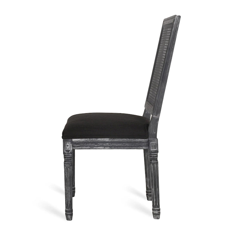 Chaise de salle à manger rembourrée Regina en bois et rotin de style champêtre (lot de 6) par Christopher Knight Home