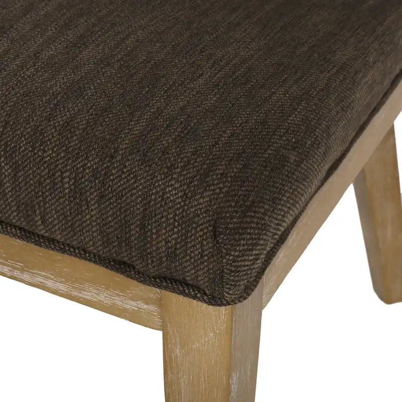 Chaises de salle à manger en bois rembourrées en tissu Camas (lot de 2) par Christopher Knight Home