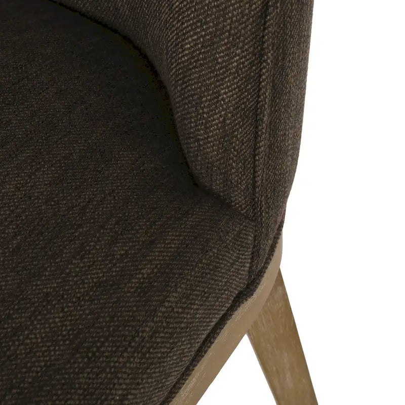 Chaises de salle à manger en bois rembourrées en tissu Camas (lot de 2) par Christopher Knight Home