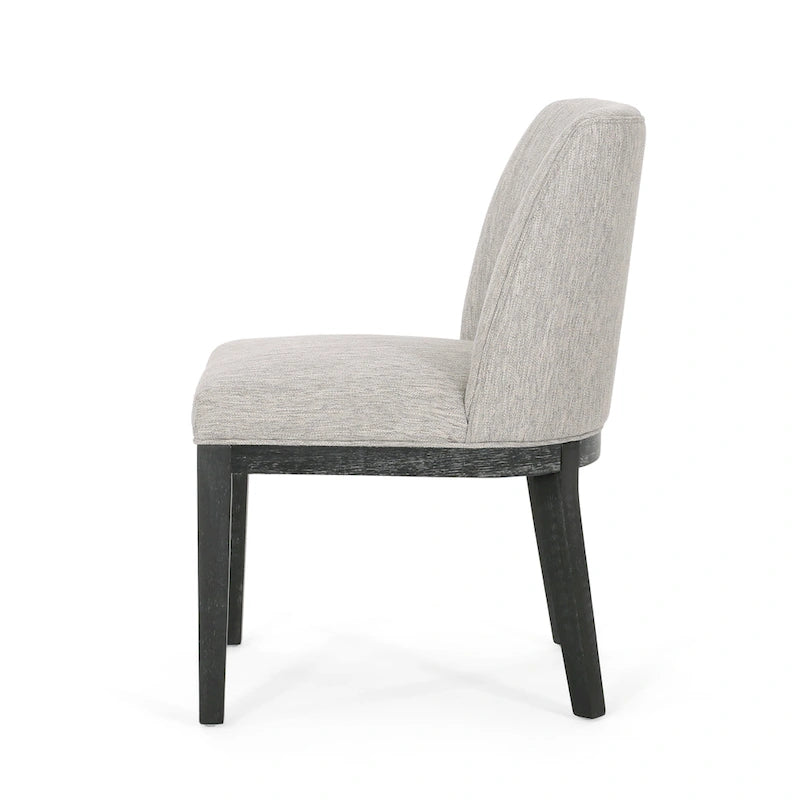Chaises de salle à manger en bois rembourrées en tissu Camas (lot de 2) par Christopher Knight Home