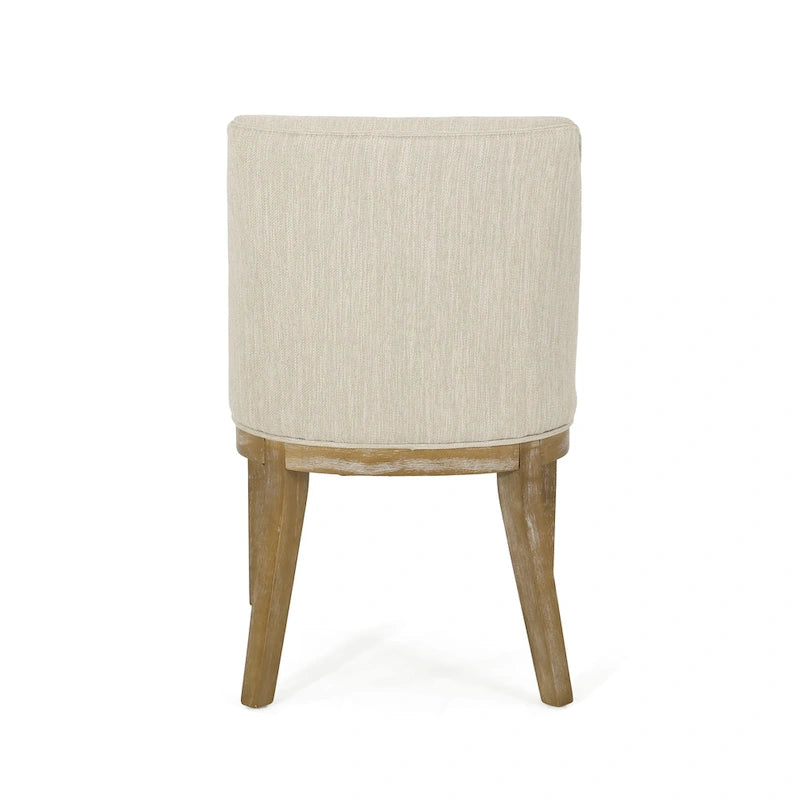 Chaises de salle à manger en bois rembourrées en tissu Camas (lot de 2) par Christopher Knight Home
