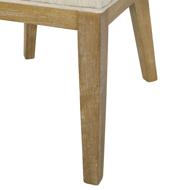 Chaises de salle à manger en bois rembourrées en tissu Camas (lot de 2) par Christopher Knight Home