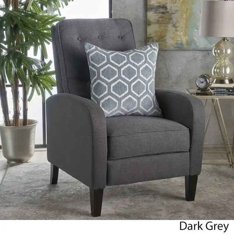 Fauteuil inclinable en tissu tufté Nievis par Christopher Knight Home