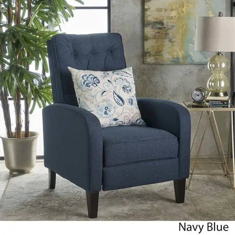 Fauteuil inclinable en tissu tufté Nievis par Christopher Knight Home