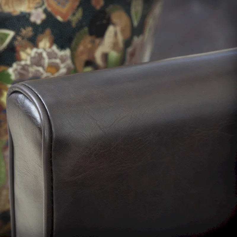 Fauteuil inclinable de club en cuir reconstitué noir Darvis de Christopher Knight Home