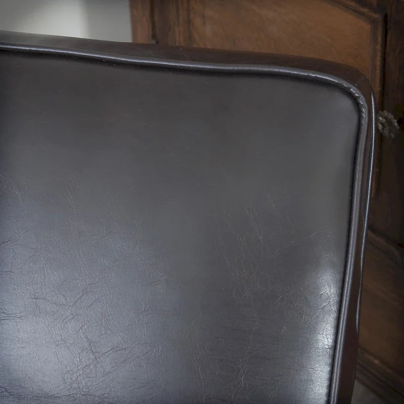 Fauteuil inclinable de club en cuir reconstitué noir Darvis de Christopher Knight Home