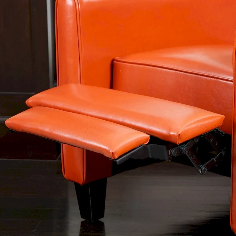 Fauteuil inclinable de club en cuir reconstitué noir Darvis de Christopher Knight Home