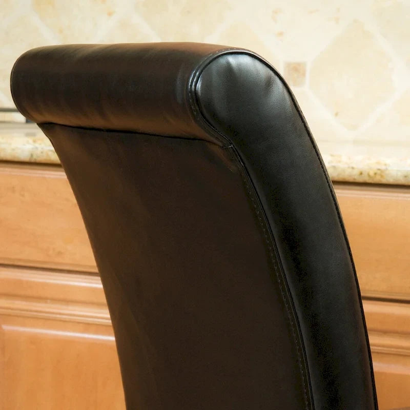 Tabouret de comptoir en cuir Lisette de 104 cm (lot de 2) par Christopher Knight Home
