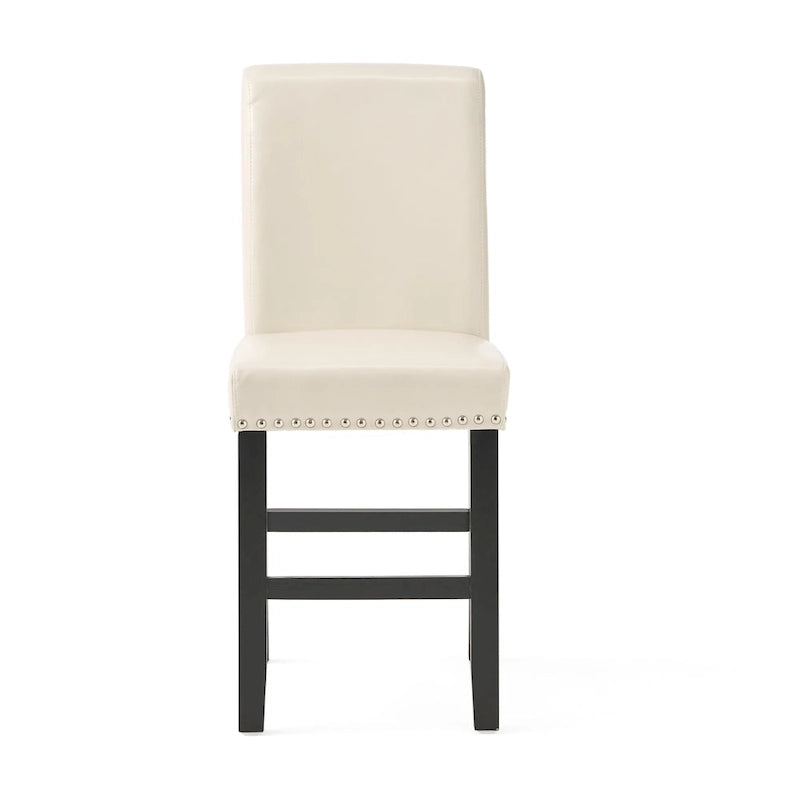 Tabouret de comptoir en cuir Lisette de 104 cm (lot de 2) par Christopher Knight Home