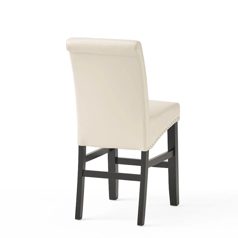 Tabouret de comptoir en cuir Lisette de 104 cm (lot de 2) par Christopher Knight Home