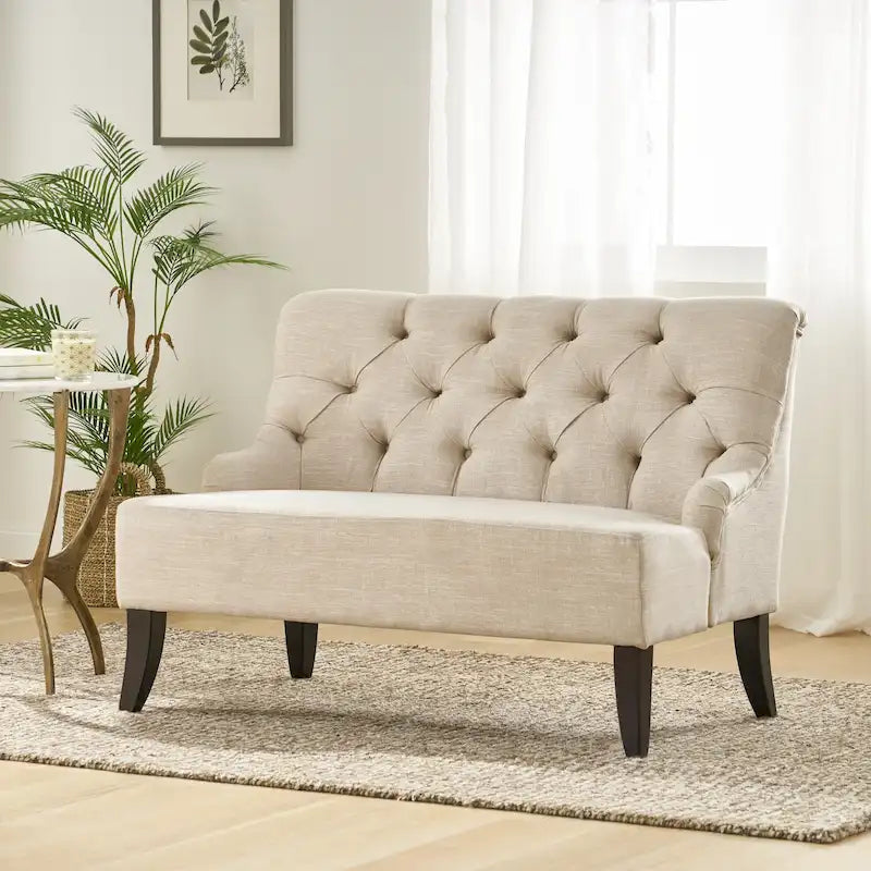Canapé en tissu mélangé polyester Nicole de Christopher Knight Home - 29,25L x 43,75l x 30,50H