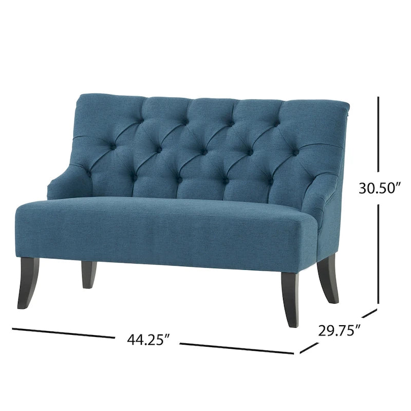 Canapé en tissu mélangé polyester Nicole de Christopher Knight Home - 29,25L x 43,75l x 30,50H