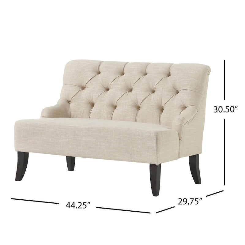 Canapé en tissu mélangé polyester Nicole de Christopher Knight Home - 29,25L x 43,75l x 30,50H