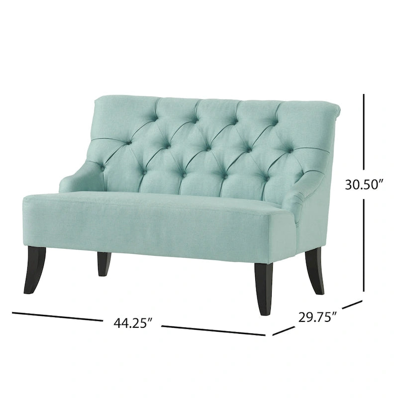 Canapé en tissu mélangé polyester Nicole de Christopher Knight Home - 29,25L x 43,75l x 30,50H