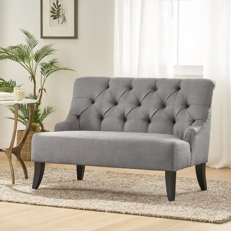 Canapé en tissu mélangé polyester Nicole de Christopher Knight Home - 29,25L x 43,75l x 30,50H