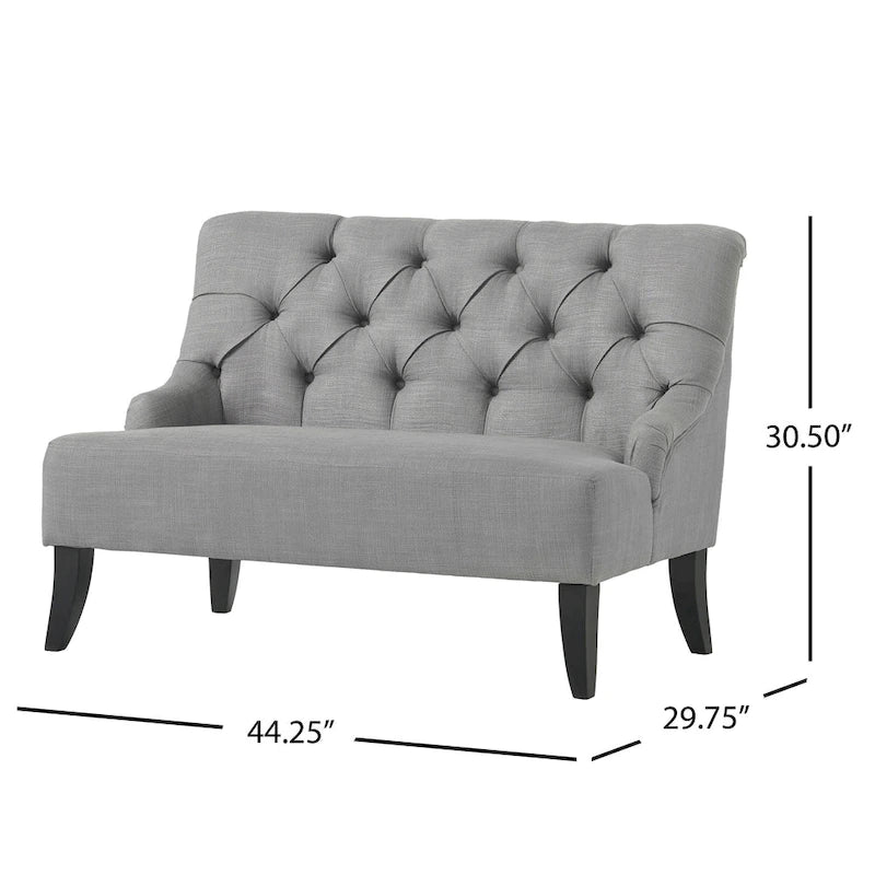 Canapé en tissu mélangé polyester Nicole de Christopher Knight Home - 29,25L x 43,75l x 30,50H