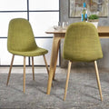 Chaises de salle à manger rembourrées Raina style milieu de siècle (lot de 2) par Christopher Knight Home
