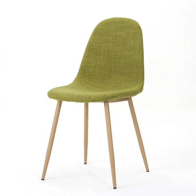 Chaises de salle à manger rembourrées Raina style milieu de siècle (lot de 2) par Christopher Knight Home