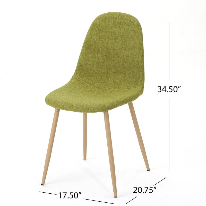 Chaises de salle à manger rembourrées Raina style milieu de siècle (lot de 2) par Christopher Knight Home