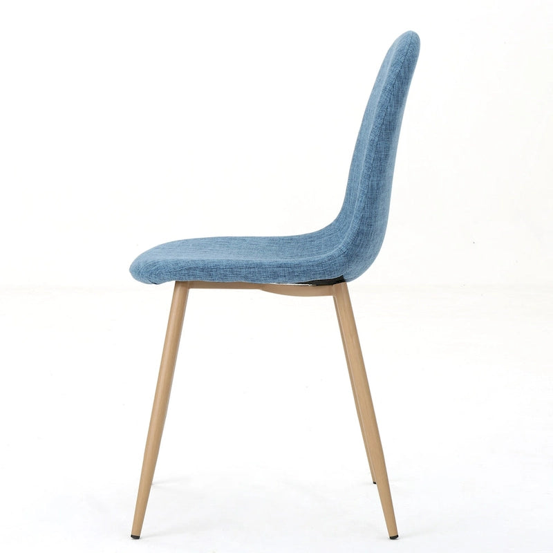 Chaises de salle à manger rembourrées Raina style milieu de siècle (lot de 2) par Christopher Knight Home