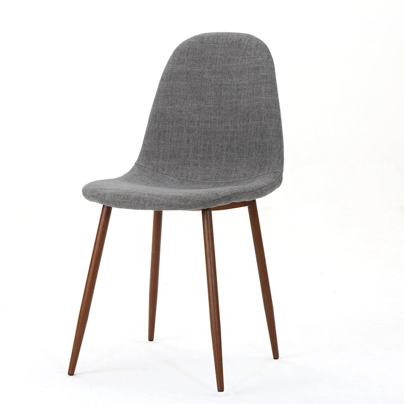 Chaises de salle à manger rembourrées Raina style milieu de siècle (lot de 2) par Christopher Knight Home