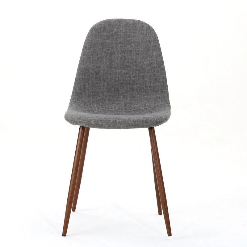 Chaises de salle à manger rembourrées Raina style milieu de siècle (lot de 2) par Christopher Knight Home