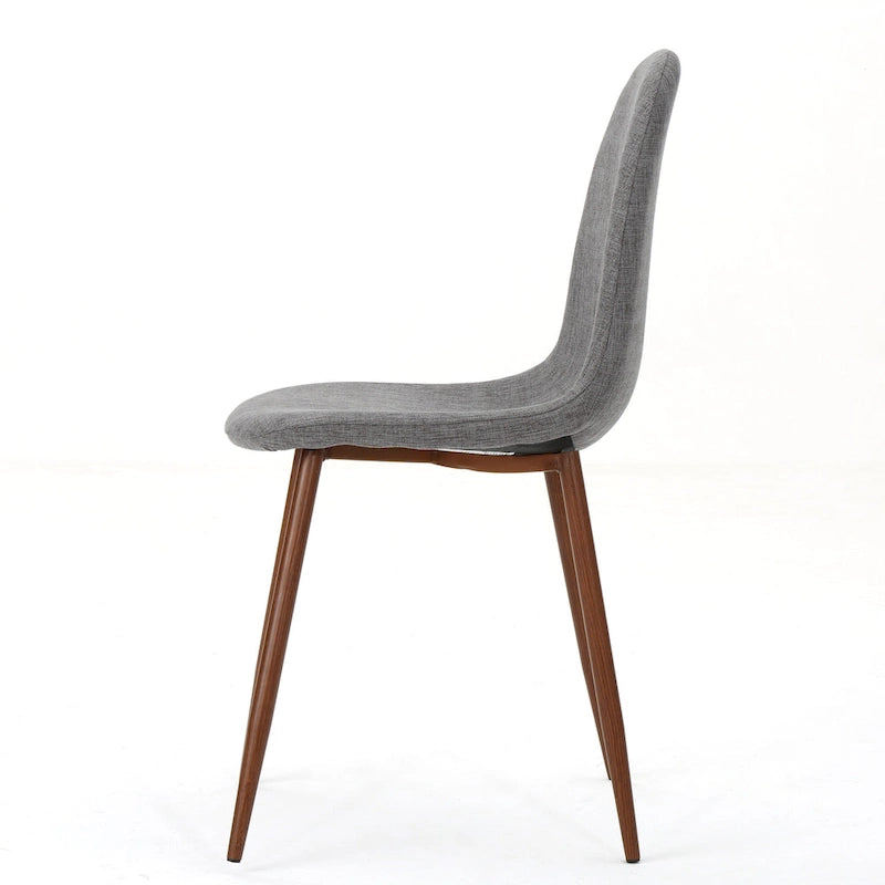 Chaises de salle à manger rembourrées Raina style milieu de siècle (lot de 2) par Christopher Knight Home