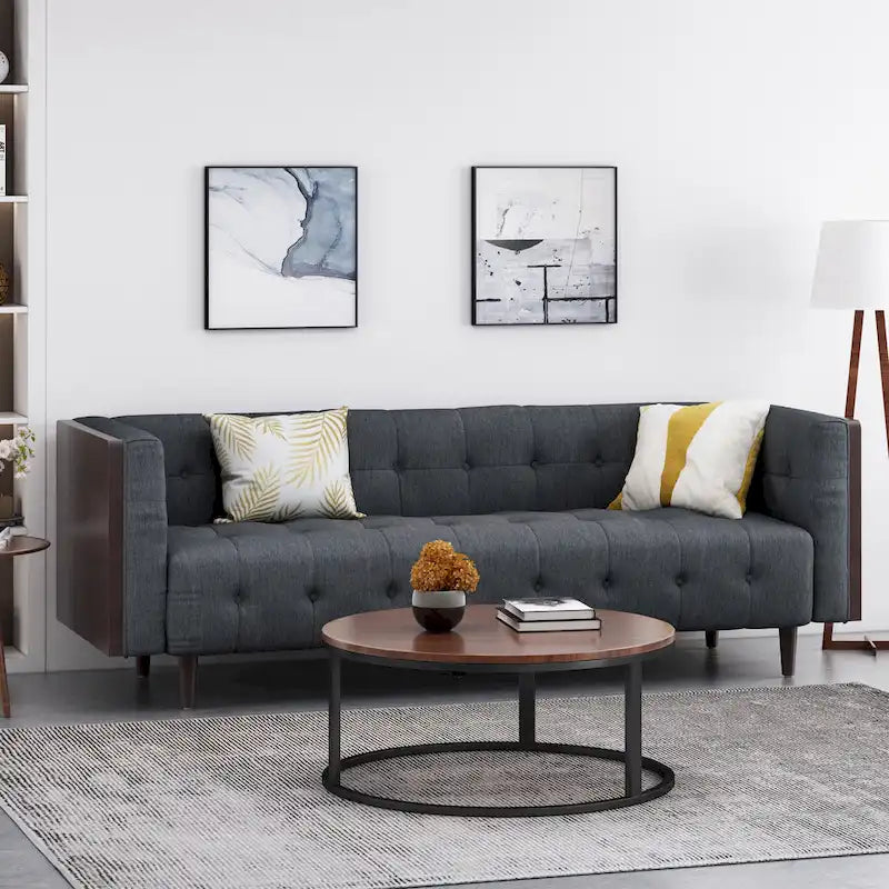 Christopher Knight Home - Canapé contemporain capitonné 3 places McLarnan - 89.75 L x 31.50 W x 30.25 H