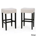 Tabouret de comptoir Lopez sans dossier en tissu de 27 po (ensemble de 2) de Christopher Knight Home
