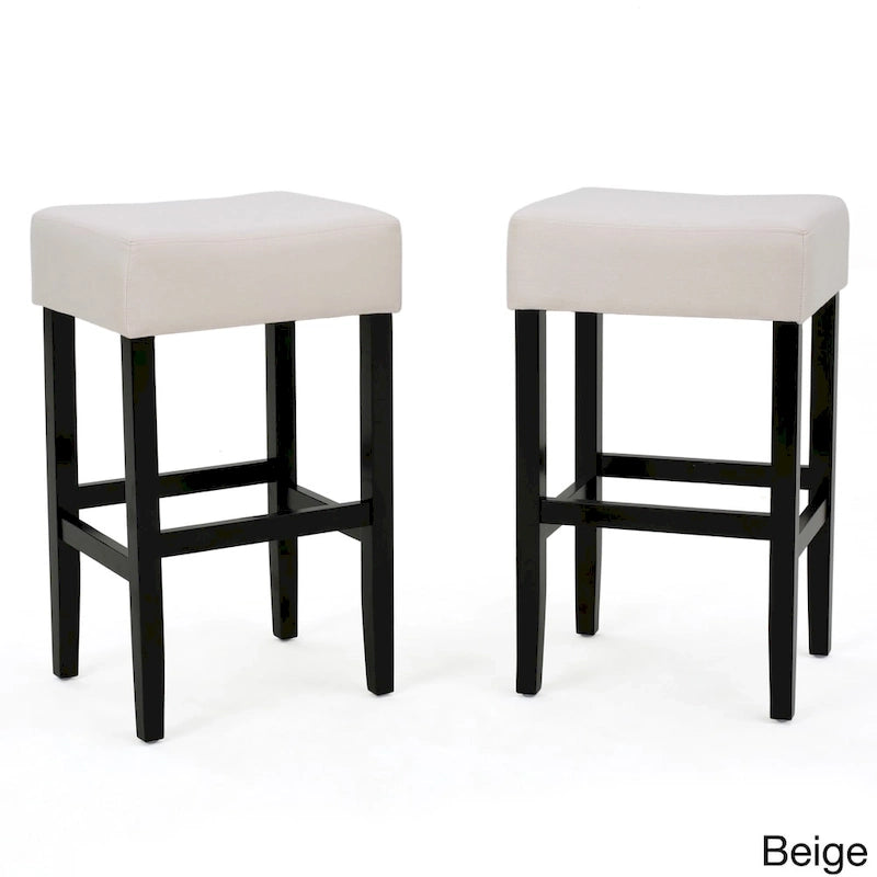 Tabouret de comptoir Lopez sans dossier en tissu de 27 po (ensemble de 2) de Christopher Knight Home