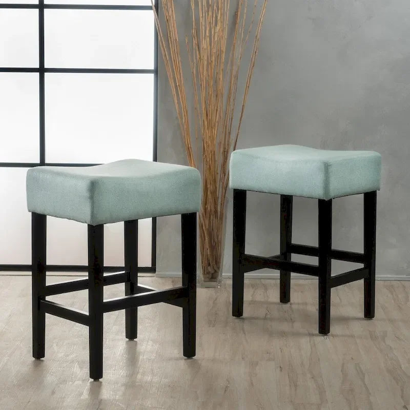 Tabouret de comptoir Lopez sans dossier en tissu de 27 po (ensemble de 2) de Christopher Knight Home