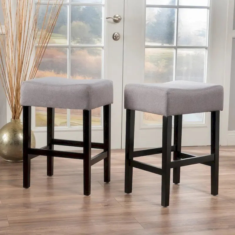 Tabouret de comptoir Lopez sans dossier en tissu de 27 po (ensemble de 2) de Christopher Knight Home
