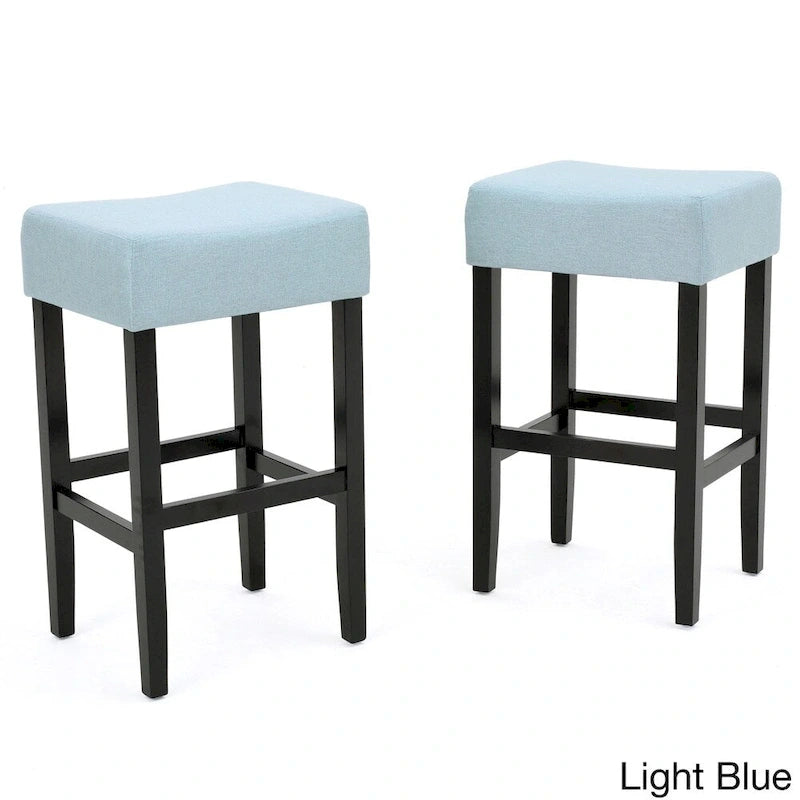 Tabouret de comptoir Lopez sans dossier en tissu de 27 po (ensemble de 2) de Christopher Knight Home