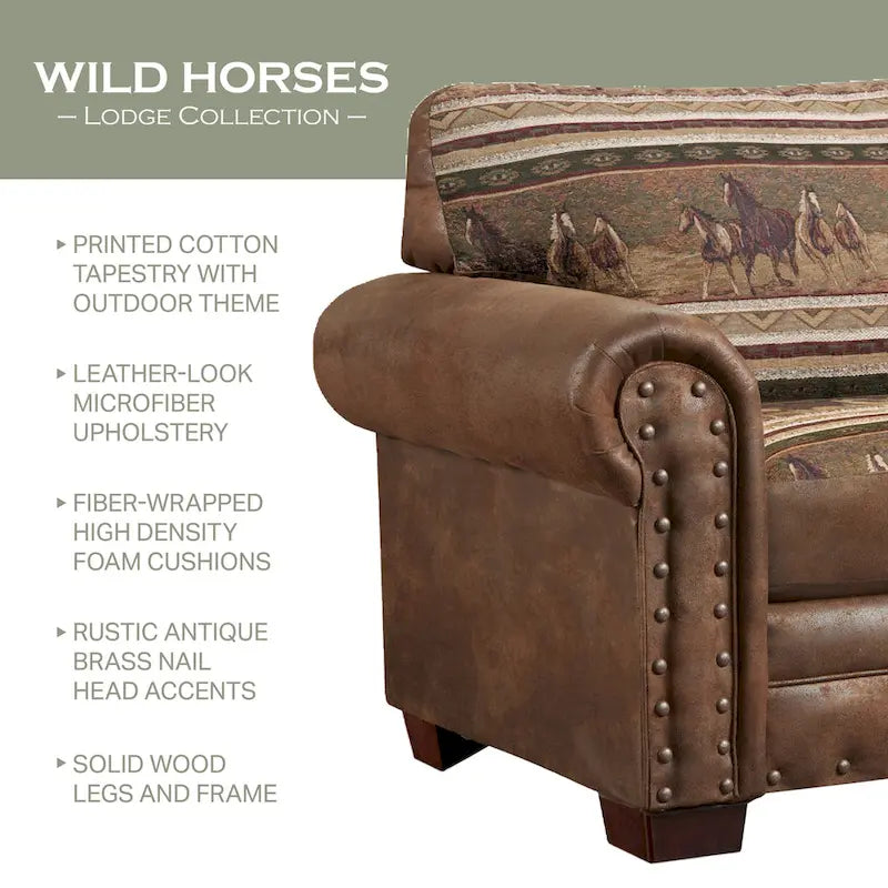 Ensemble de 4 fauteuils avec canapé-lit Wild Horses Lodge